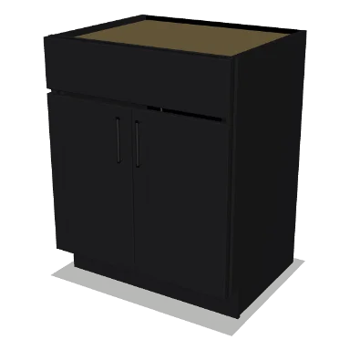 VSB27 cabinet in Shaker Black
