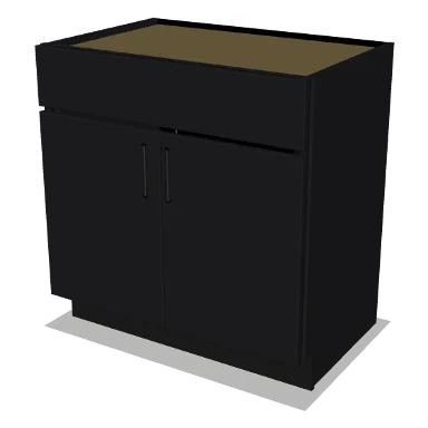 VSB33 cabinet in Shaker Black