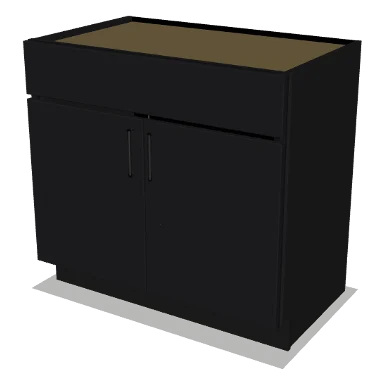 VSB36 cabinet in Shaker Black