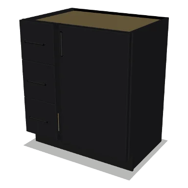 VSD30L cabinet in Shaker Black