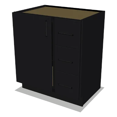 VSD30R cabinet in Shaker Black