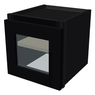 W1212GD cabinet in Shaker Black