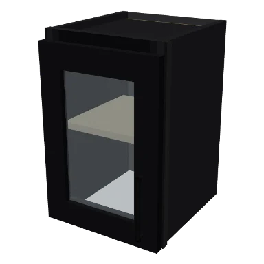 W1218GD cabinet in Shaker Black