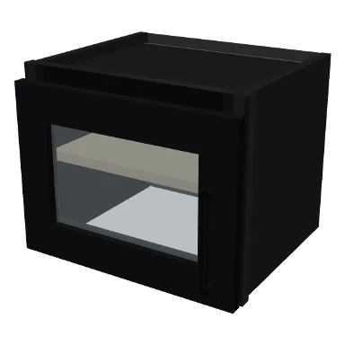 W1512GD cabinet in Shaker Black