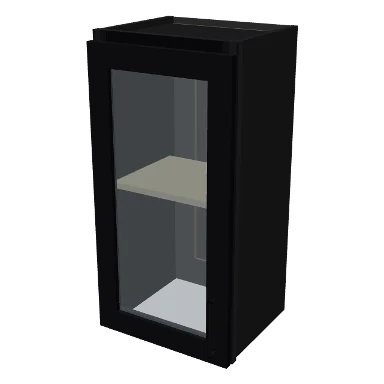 W1530GD cabinet in Shaker Black
