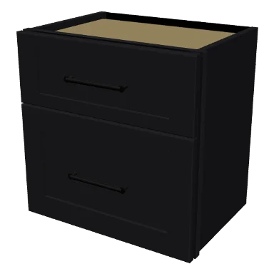 W2D1818 cabinet in Shaker Black