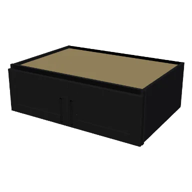 W361224 cabinet in Shaker Black