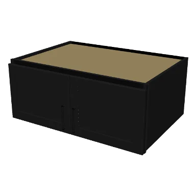 W361524 cabinet in Shaker Black