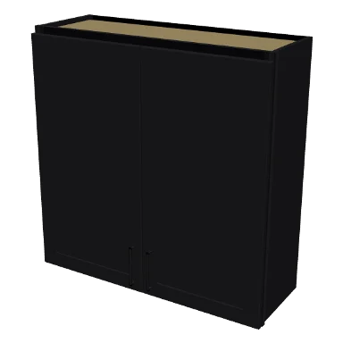 W3636 cabinet in Shaker Black