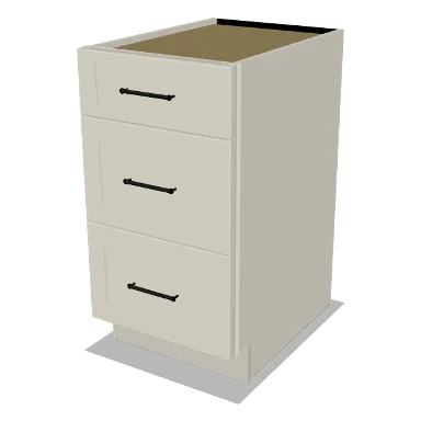 3DB18 cabinet in Shaker Soft White