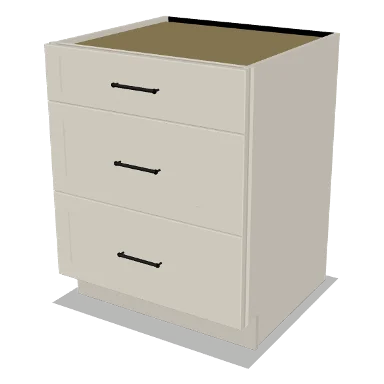 3DB27 cabinet in Shaker Soft White