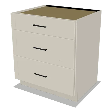 3DB30 cabinet in Shaker Soft White