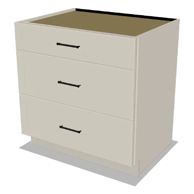 3DB33 cabinet in Shaker Soft White