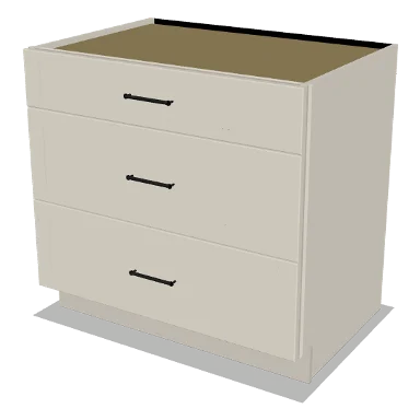 3DB36 cabinet in Shaker Soft White