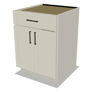 B24 cabinet in Shaker Soft White