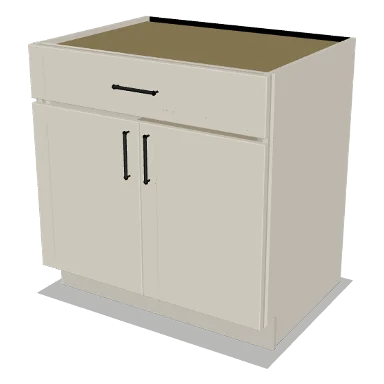 B33 cabinet in Shaker Soft White