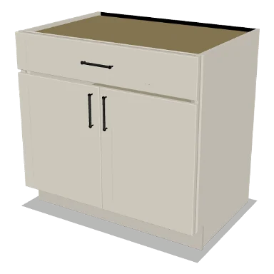 B36 cabinet in Shaker Soft White