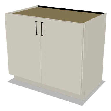 B39FH cabinet in Shaker Soft White