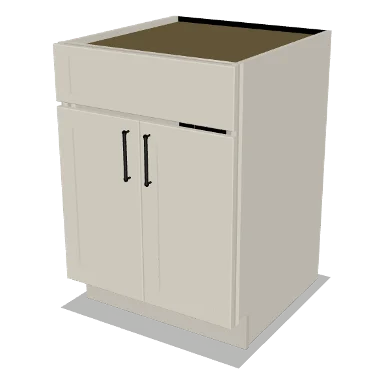 SB24 cabinet in Shaker Soft White