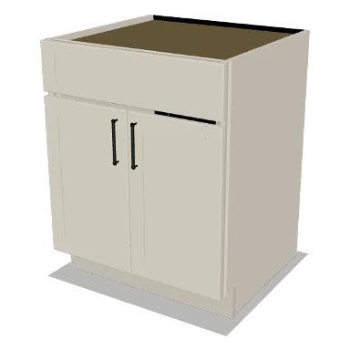SB27 cabinet in Shaker Soft White