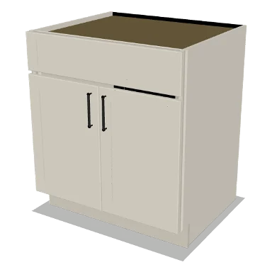 SB30 cabinet in Shaker Soft White