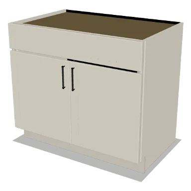 SB39 cabinet in Shaker Soft White