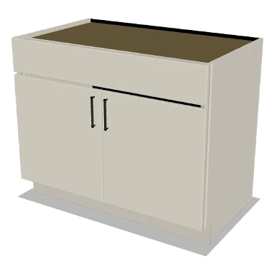 SB42 cabinet in Shaker Soft White