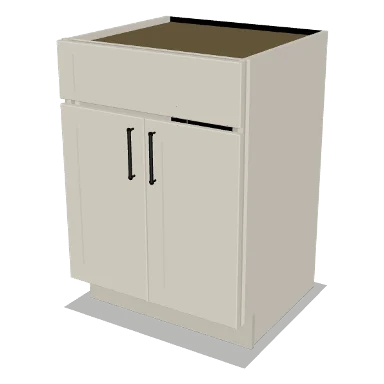 VSB24 cabinet in Shaker Soft White