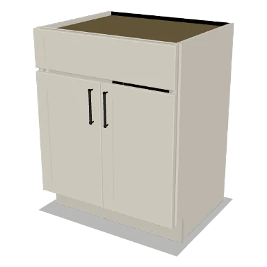 VSB27 cabinet in Shaker Soft White