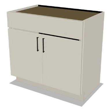 VSB36 cabinet in Shaker Soft White