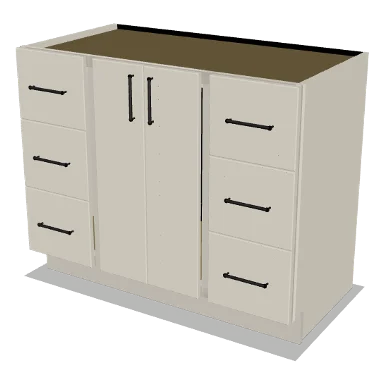 VSDB42 cabinet in Shaker Soft White