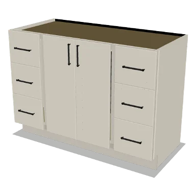 VSDB48 cabinet in Shaker Soft White