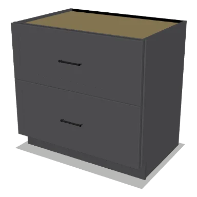 2DB36 cabinet in Shaker Dark Gray