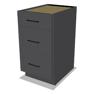 3DB18 cabinet in Shaker Dark Gray