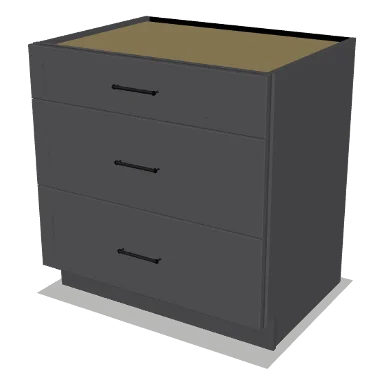 3DB33 cabinet in Shaker Dark Gray