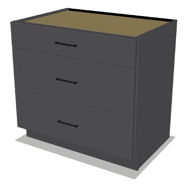 3DB36 cabinet in Shaker Dark Gray