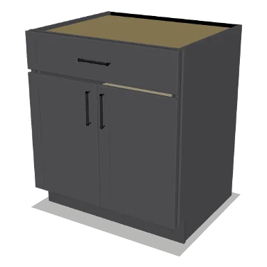 B30 cabinet in Shaker Dark Gray