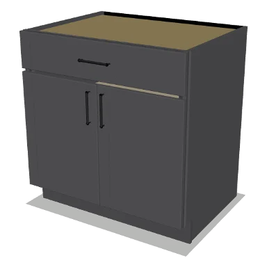 B33 cabinet in Shaker Dark Gray