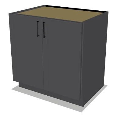 B33FH cabinet in Shaker Dark Gray