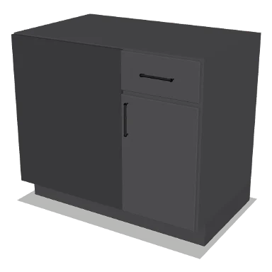 BBC42/45-39 cabinet in Shaker Dark Gray