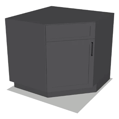 DSB36 cabinet in Shaker Dark Gray