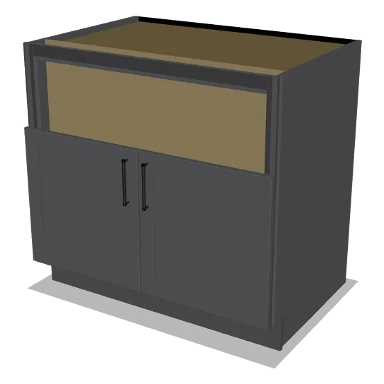 FSB36 cabinet in Shaker Dark Gray