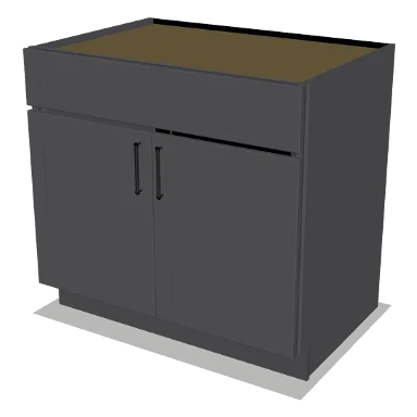 SB36 cabinet in Shaker Dark Gray