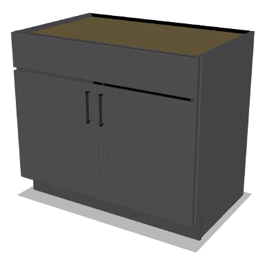 SB39 cabinet in Shaker Dark Gray