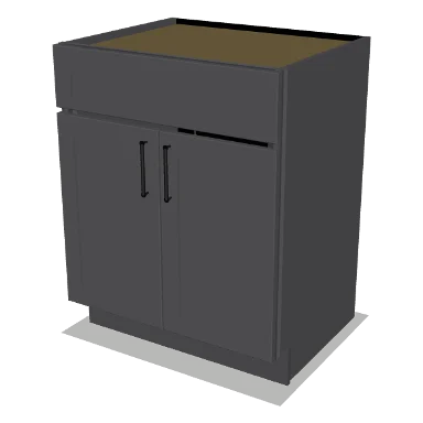 VSB27 cabinet in Shaker Dark Gray