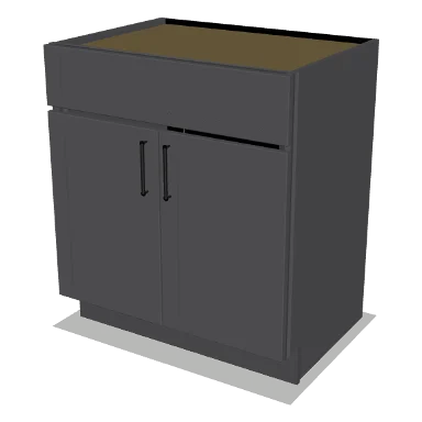 VSB30 cabinet in Shaker Dark Gray