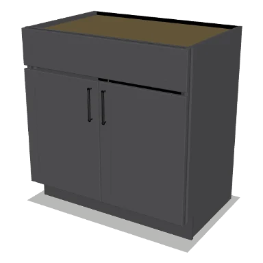 VSB33 cabinet in Shaker Dark Gray
