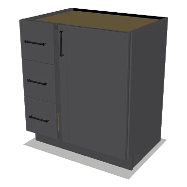 VSD30L cabinet in Shaker Dark Gray
