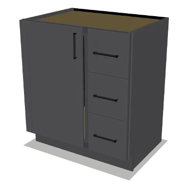VSD30R cabinet in Shaker Dark Gray