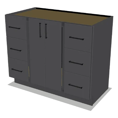 VSDB42 cabinet in Shaker Dark Gray